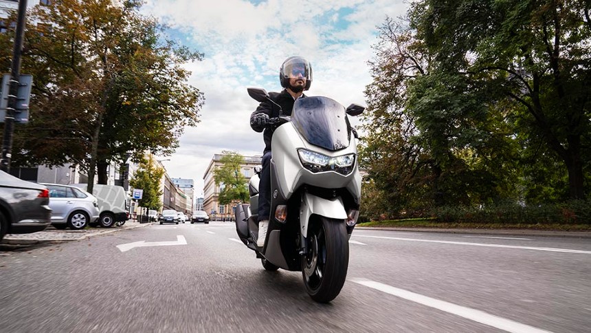 2022 Yamaha scooter on road