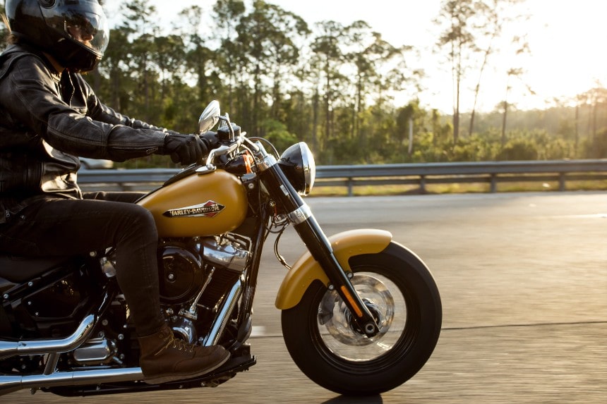 Motorbike at sunset
