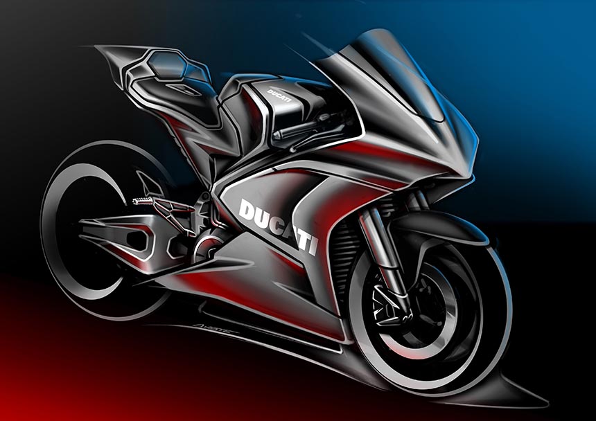 Sketch of Ducati MotoE